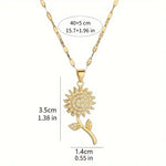 🌻 Collar Giratorio de Girasol en Acero Inoxidable (Sin cofre, incluye caja de regalo)